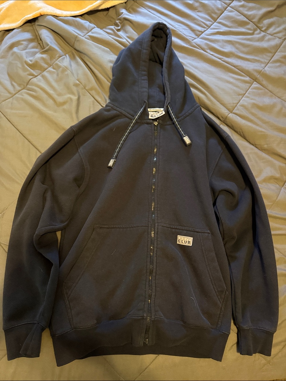Pro Club Heavyweight Full Zip Hoodie Navy Blue Size S